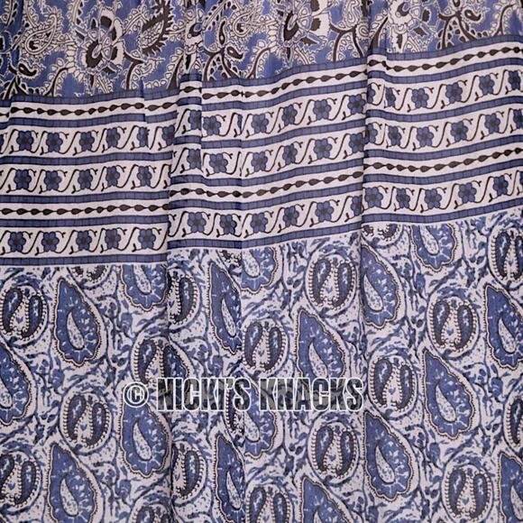 Subtle Luxury Cashmere Silk Cardigan Gray Button Front Boho Print Back Size XS/S - Picture 8 of 11